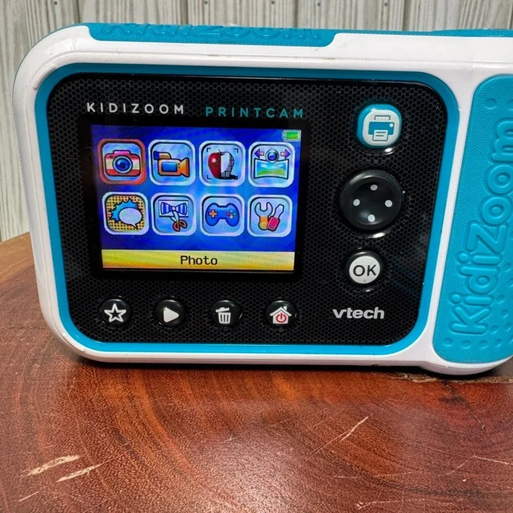VTech KidiZoom PrintCam Digital Camera and Instant Printer Blue White 5491